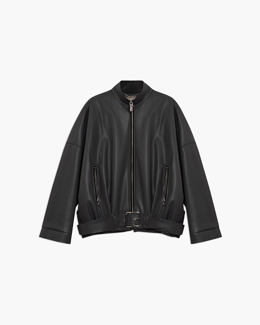 Giacca bomber con maxi fibbia