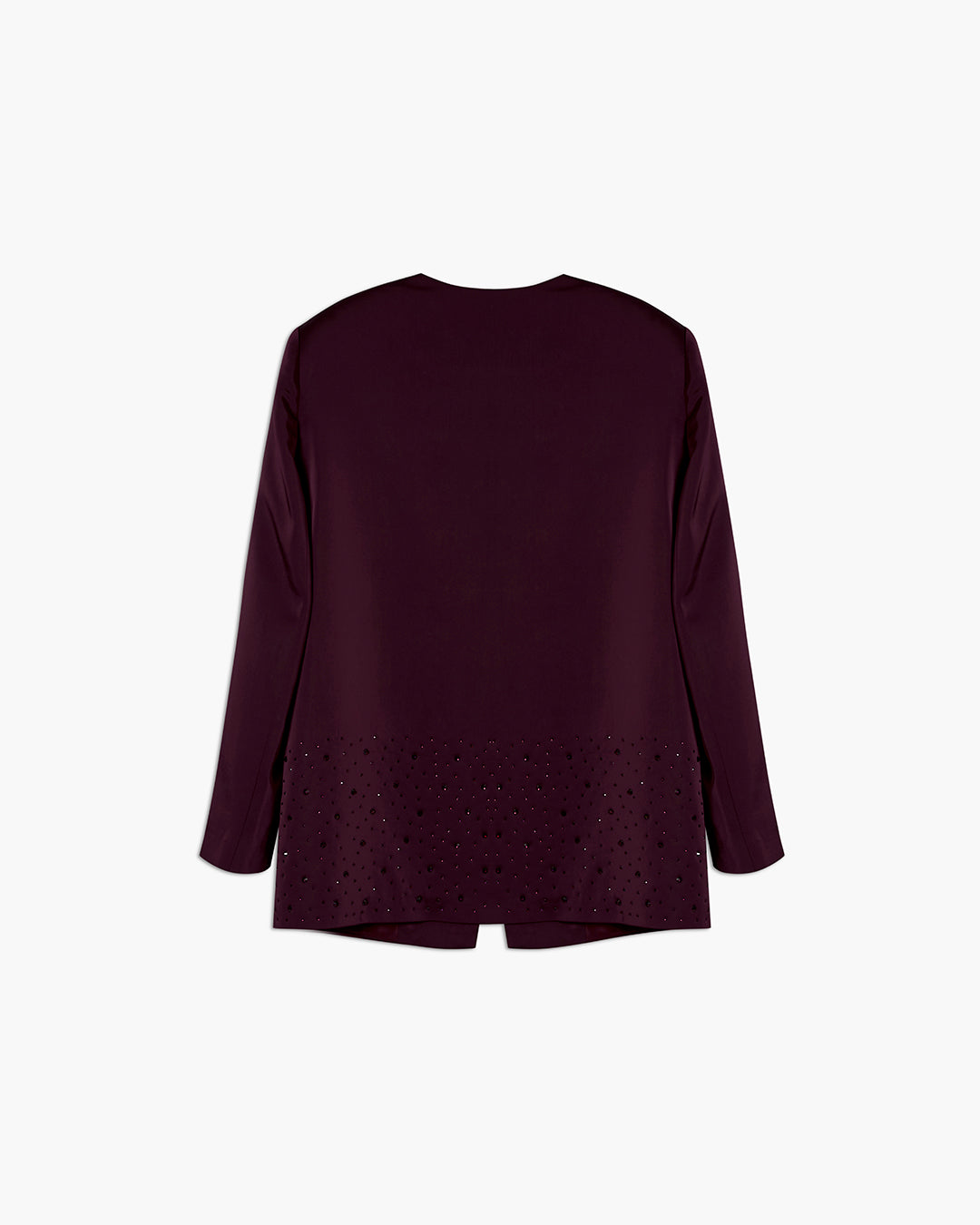 Giacca in Satin con Applicazioni di Strass