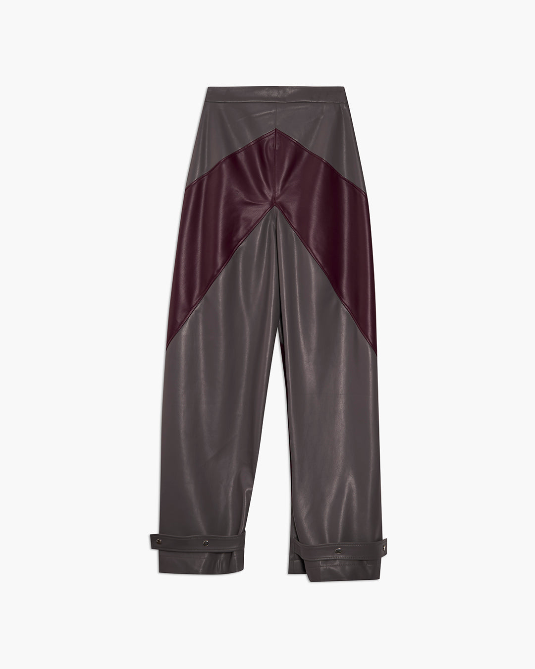 Pantalone bicolor con inserti a contrasto