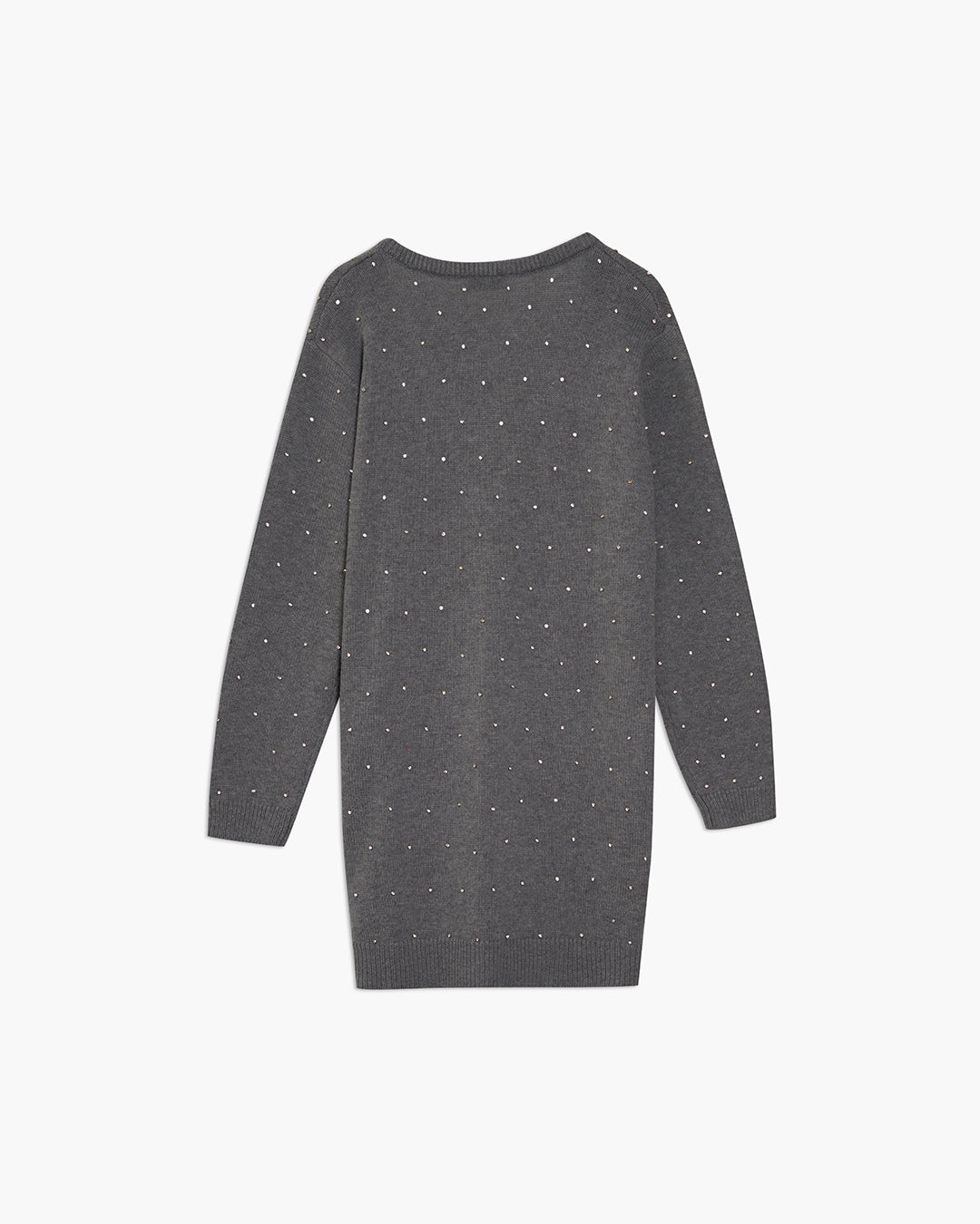 Maglione lungo con applicazioni strass