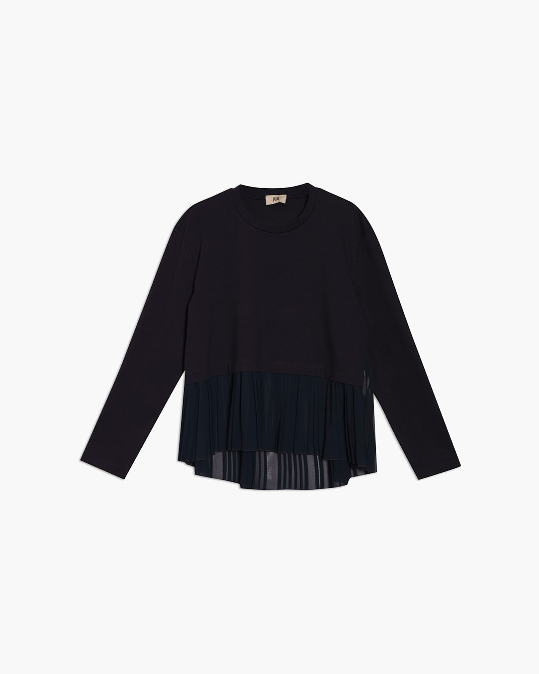 Blusa con inserti in plissè