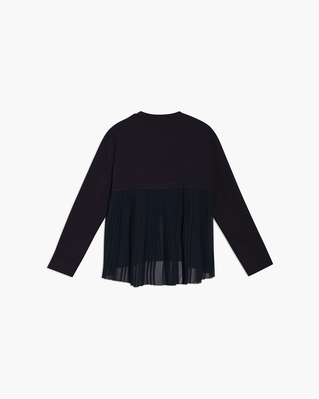 Blusa con inserti in plissè