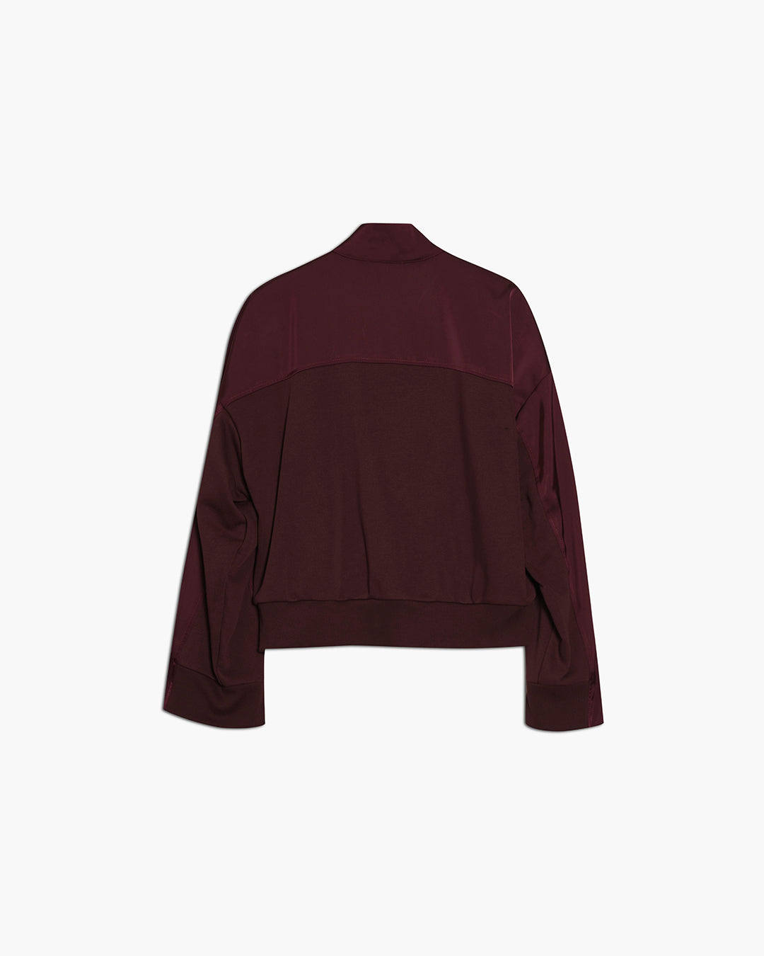 Bomber in felpa con inserti in satin
