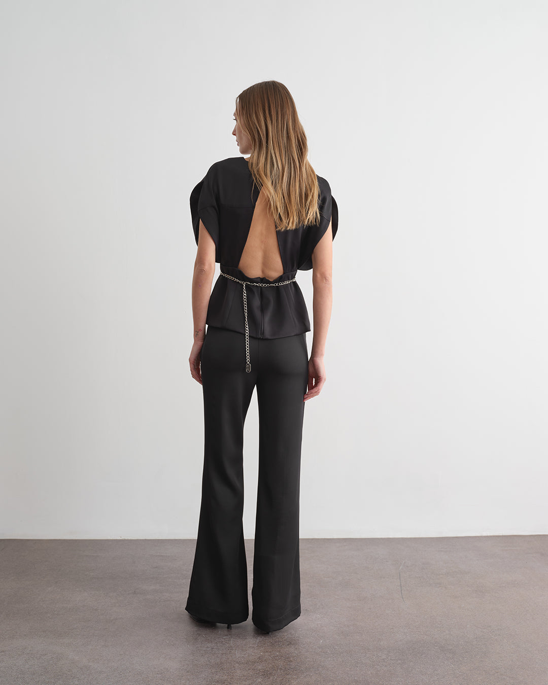 Pantalone a palzzo in tinta unita