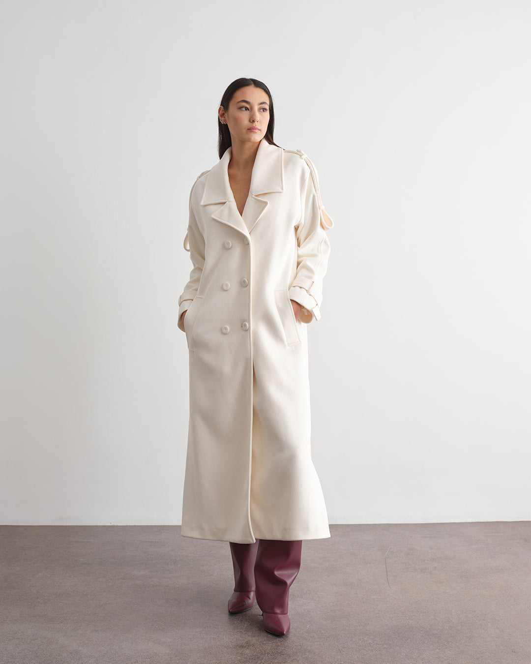 Cappotto lungo doppiopetto