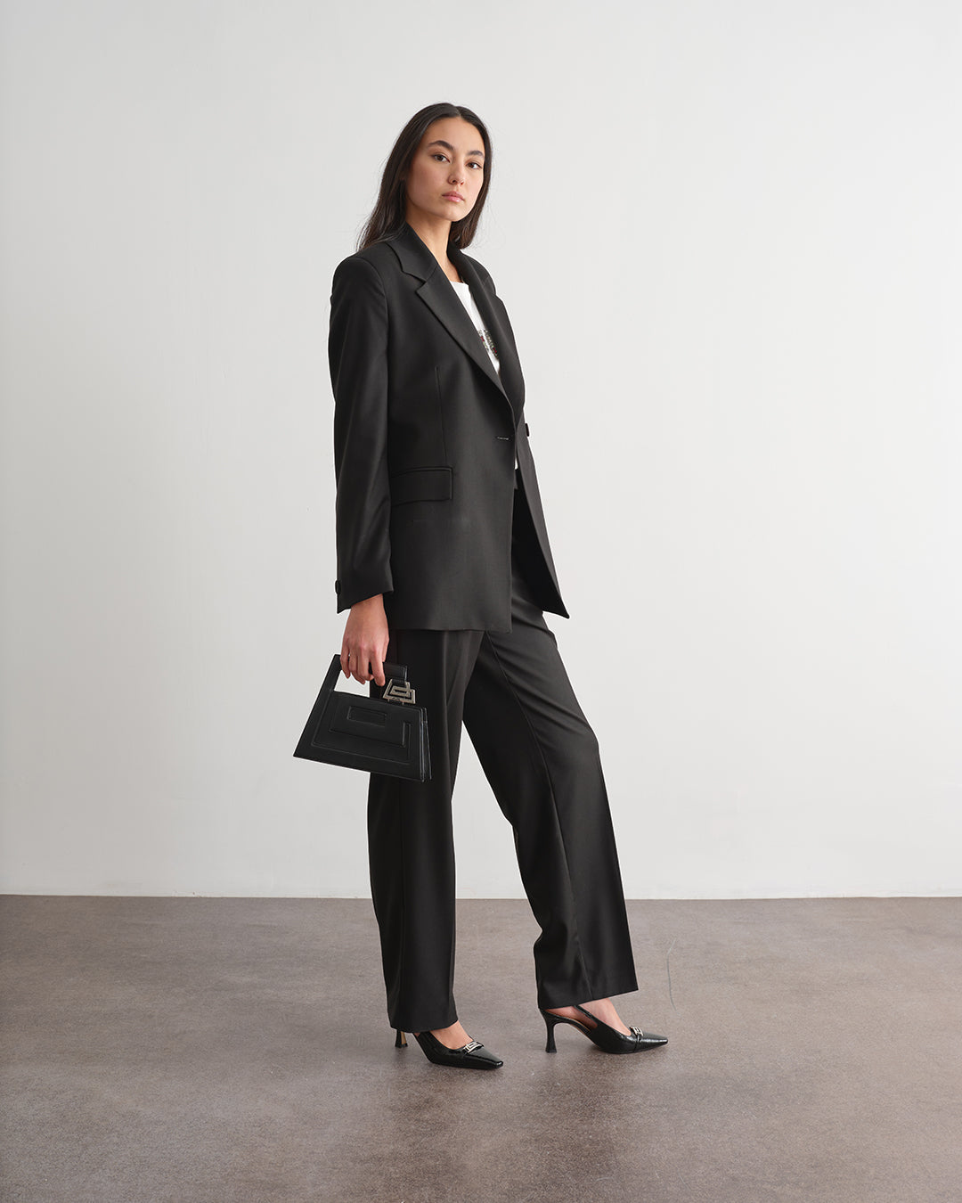 Giacca monopetto con revers classici