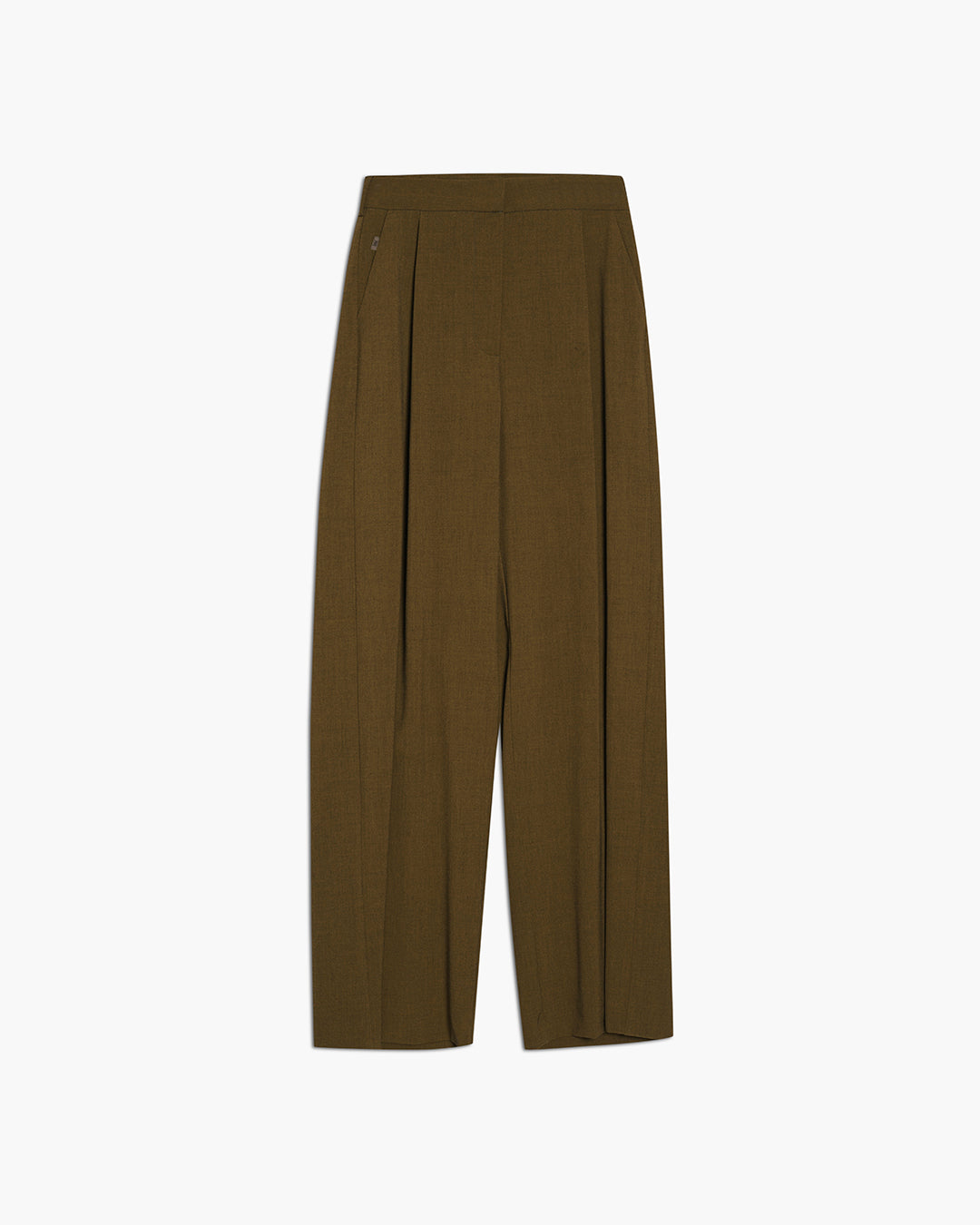 Pantalone a palazzo con pinces sartoriali