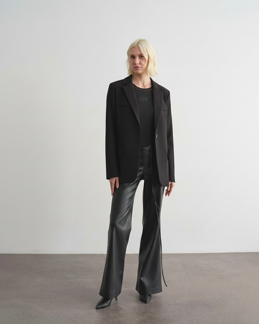 Blazer monopetto in tinta unita