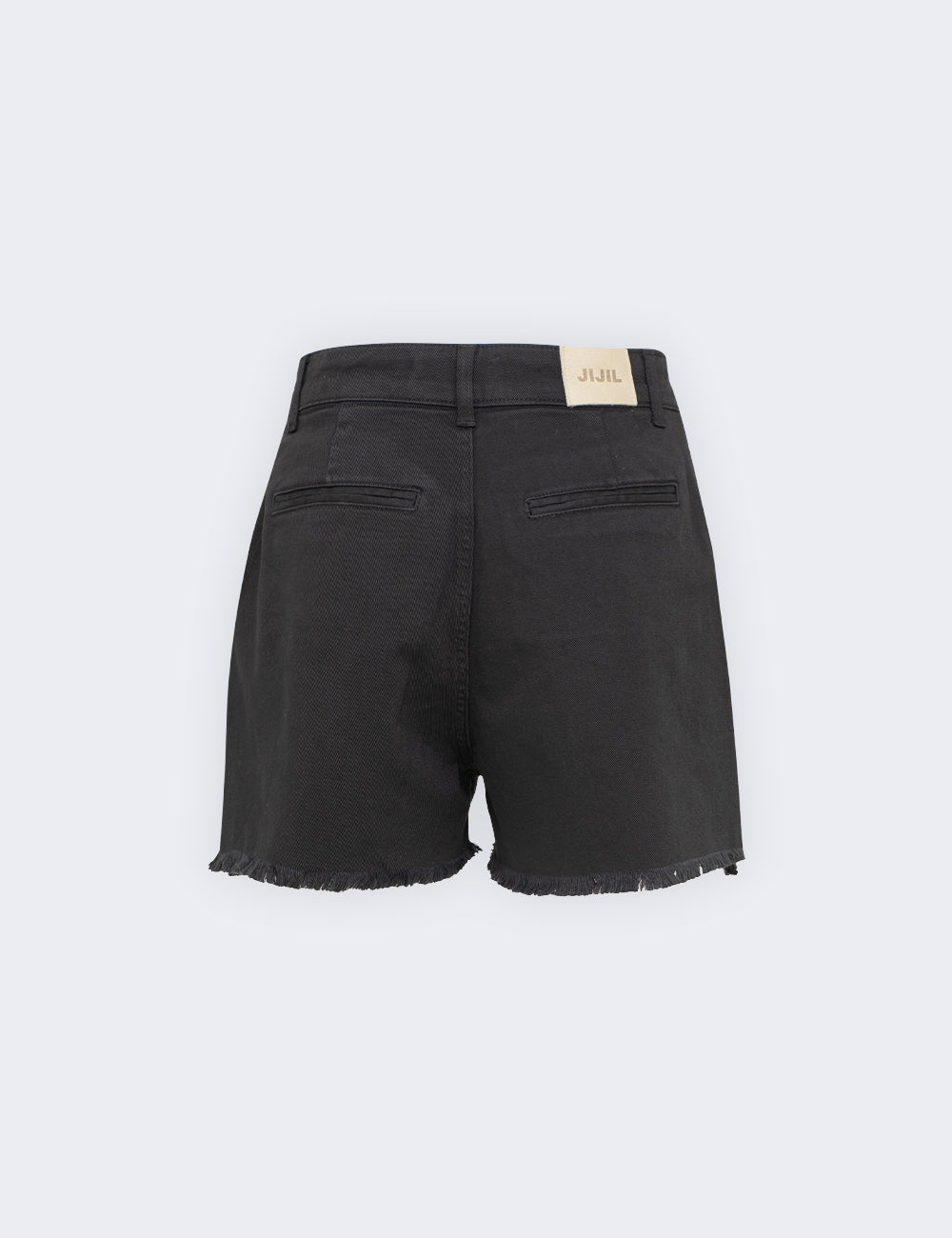 Shorts in cotone con bordo sfrangiato
