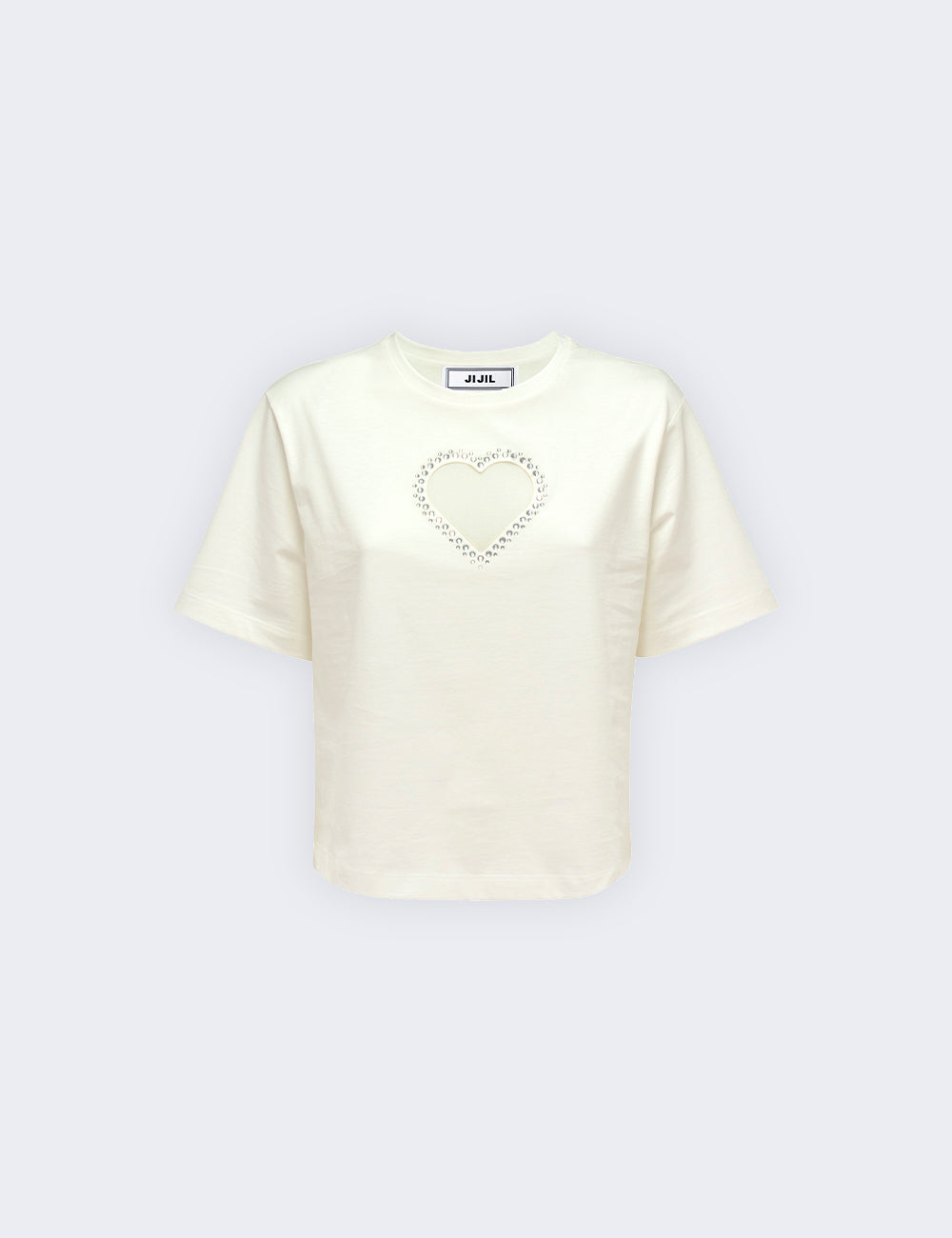 T-shirt con inserto a cuore
